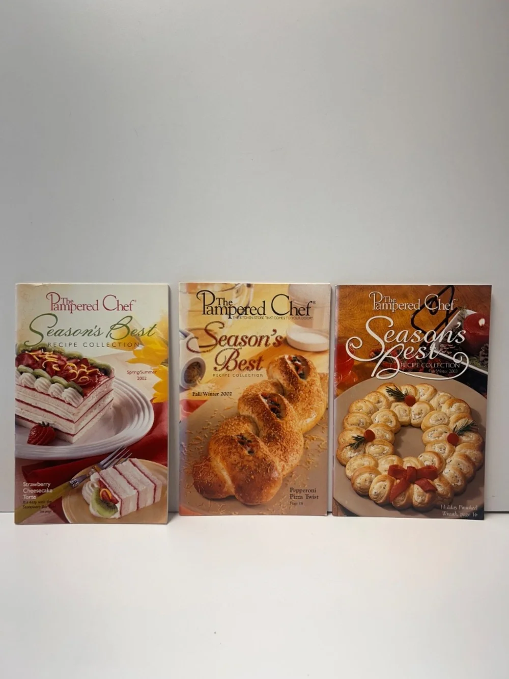 Pampered Chef Season's Best Recipe Collection Lot 16 Booklets Sleeve Box & More
